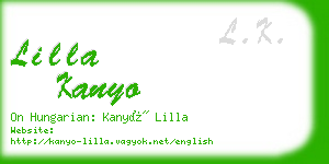 lilla kanyo business card